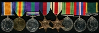 Thomas Edward Haddock : (L to R) British War Medal; Allied Victory Medal; General Service Medal 1918-62 with clasp 'Iraq'; 1939-45 Star; Africa Star; 1939-45 Defence Medal; 1939-45 War Medal; Efficiency Medal